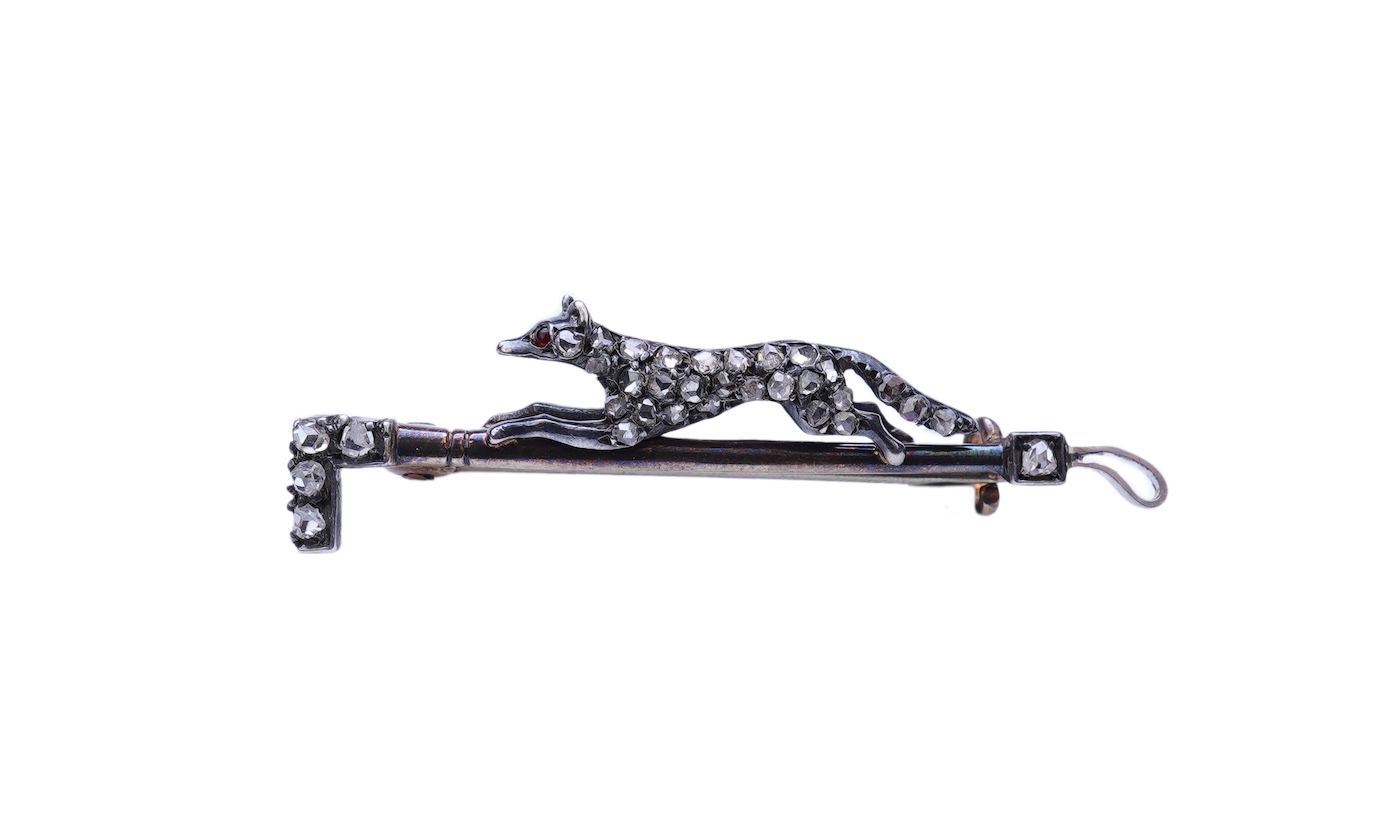 A late Victorian novelty diamond brooch, circa 1900